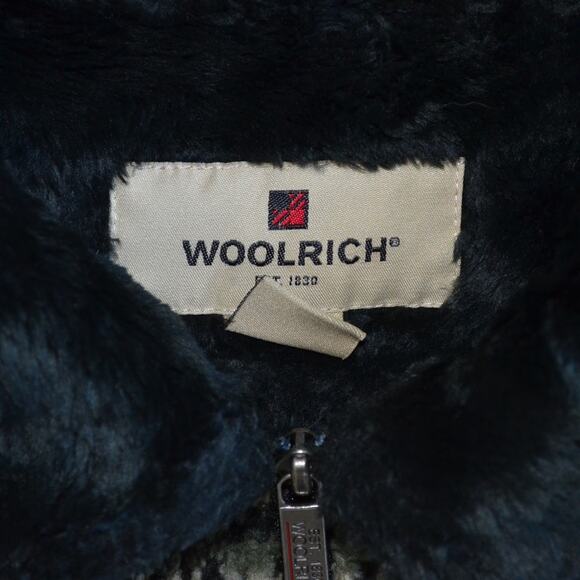 Woolrich Sherpa Fleece Vest Jacket Pine Tree Moose Size XL - Picture 3 of 4